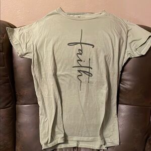 Faith Graphic Men's T-Shirt - Sage Green